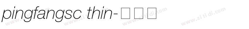 pingfangsc thin字体转换